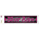 Biker Babe Pink Novelty Narrow Sticker Decal