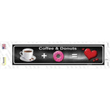 Coffee And Donuts Novelty Narrow Sticker Decal