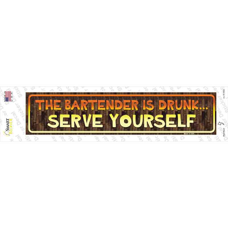 Serve Yourself Novelty Narrow Sticker Decal