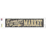 Farmers Market Tan Novelty Narrow Sticker Decal