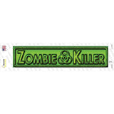 Zombie Killer Green Novelty Narrow Sticker Decal