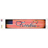 Freedom On American Flag Novelty Narrow Sticker Decal