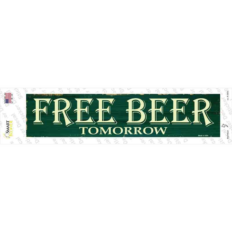 Free Beer Novelty Narrow Sticker Decal