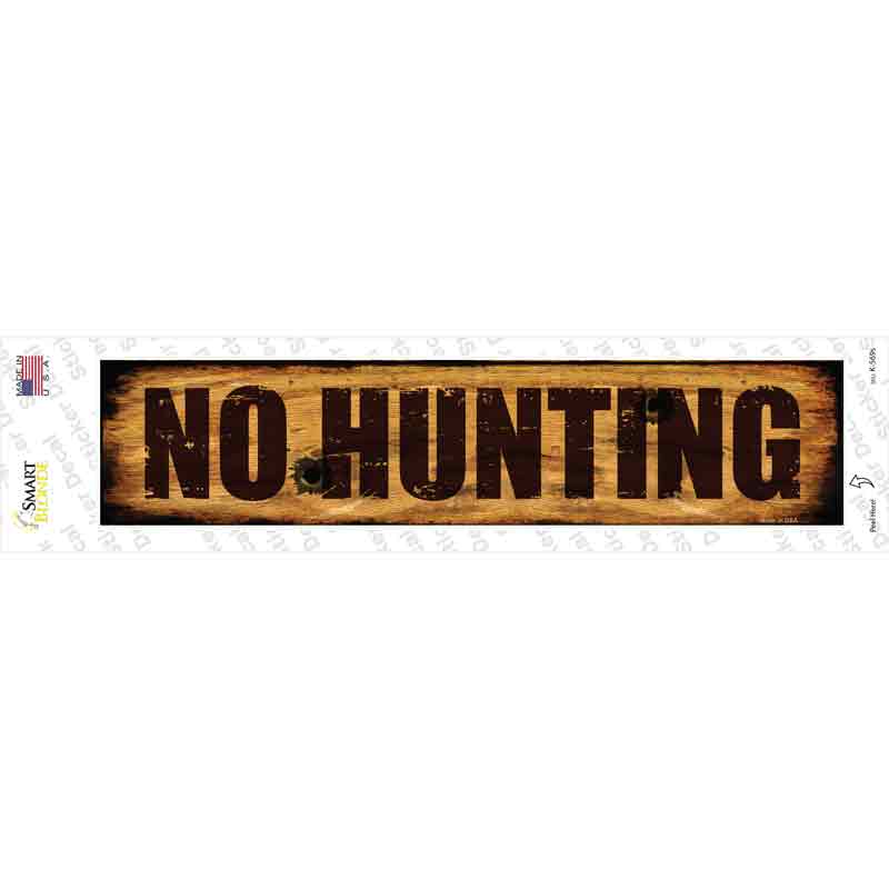 No Hunting Novelty Narrow Sticker Decal