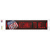 Highway To Hell Route 66 Novelty Narrow Sticker Decal
