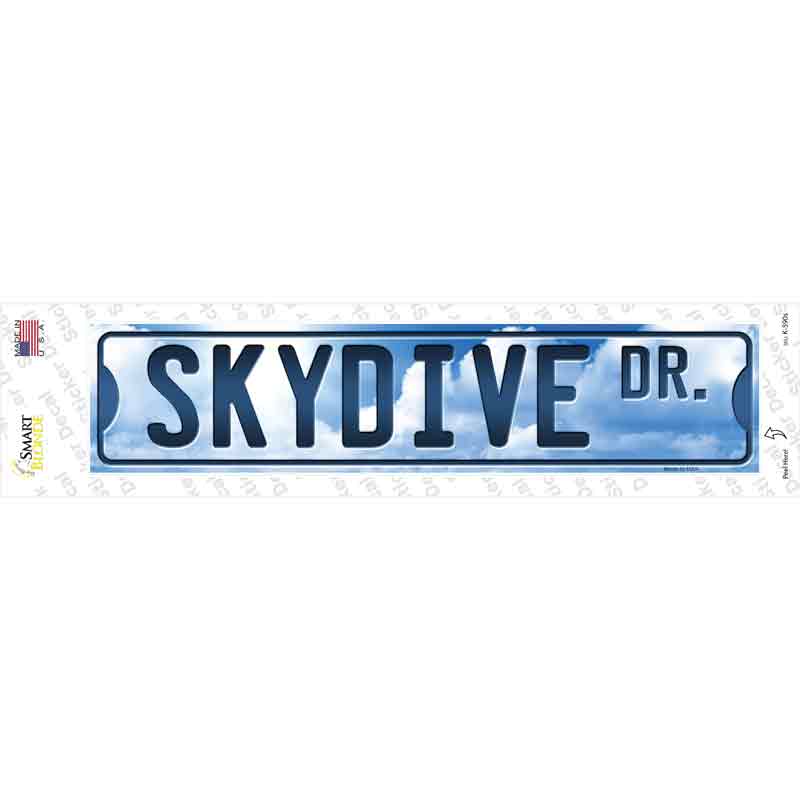 Skydive Dr Novelty Narrow Sticker Decal