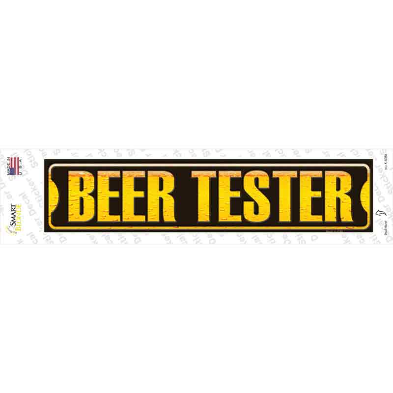 Beer Tester Novelty Narrow Sticker Decal