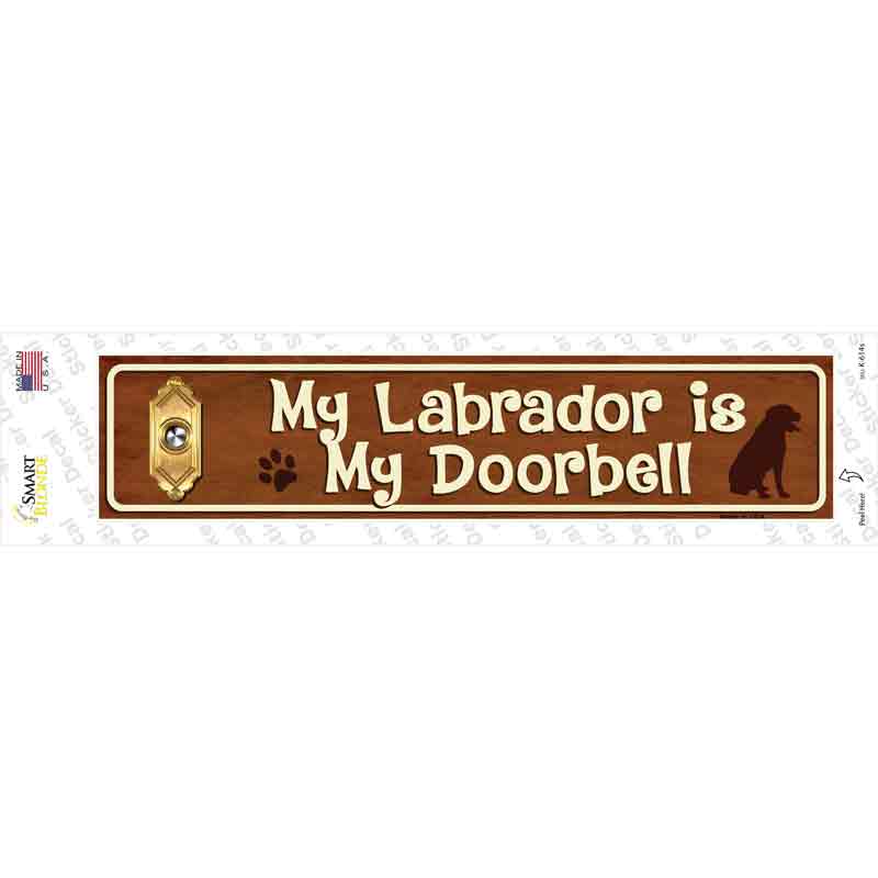 Labrador Is Doorbell Novelty Narrow Sticker Decal