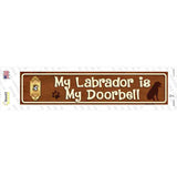 Labrador Is Doorbell Novelty Narrow Sticker Decal