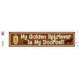 Golden Retriever Is Doorbell Novelty Narrow Sticker Decal