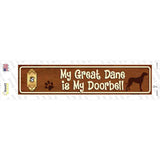 Great Dane Is Doorbell Novelty Narrow Sticker Decal
