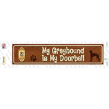 Greyhound Is Doorbell Novelty Narrow Sticker Decal