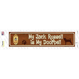 Jack Russell Is Doorbell Novelty Narrow Sticker Decal