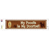 Poodle Is Doorbell Novelty Narrow Sticker Decal