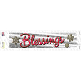 Blessings With Snowflakes Novelty Narrow Sticker Decal