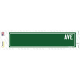 Green Avenue Blank Novelty Narrow Sticker Decal