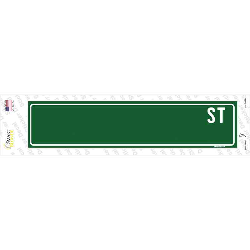 Green Street Blank Novelty Narrow Sticker Decal
