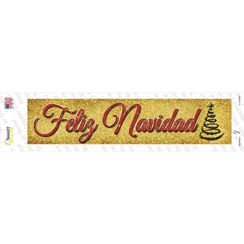 Feliz Navidad Novelty Narrow Sticker Decal