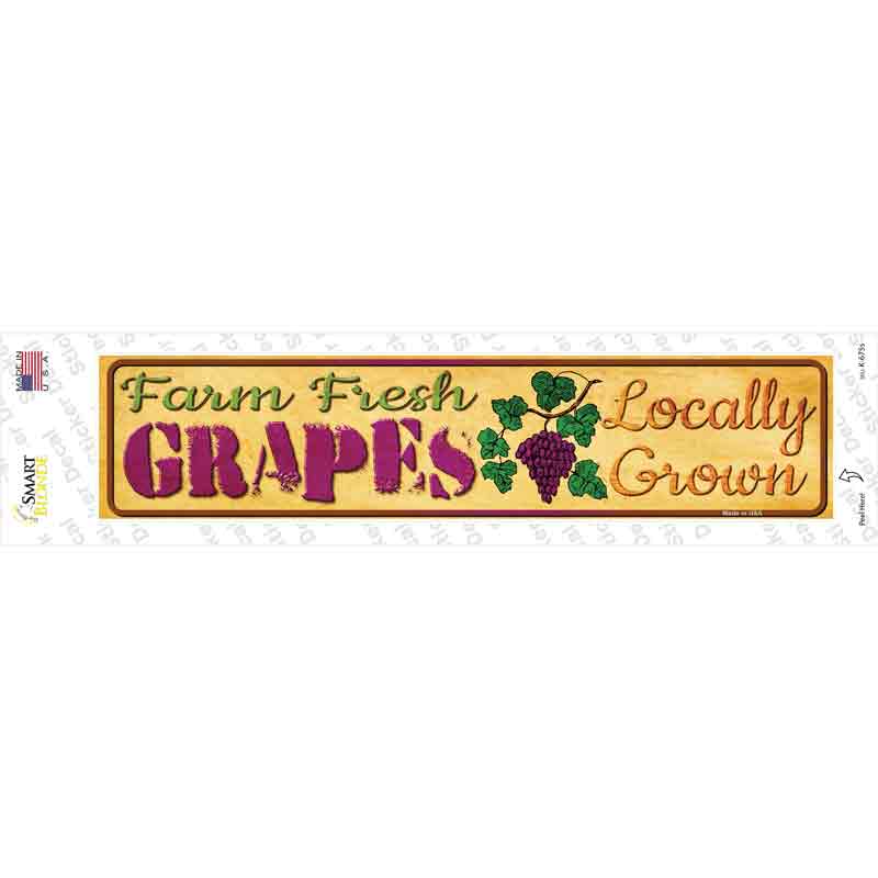 Farm Fresh Grapes Novelty Narrow Sticker Decal