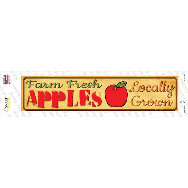 Farm Fresh Apples Novelty Narrow Sticker Decal