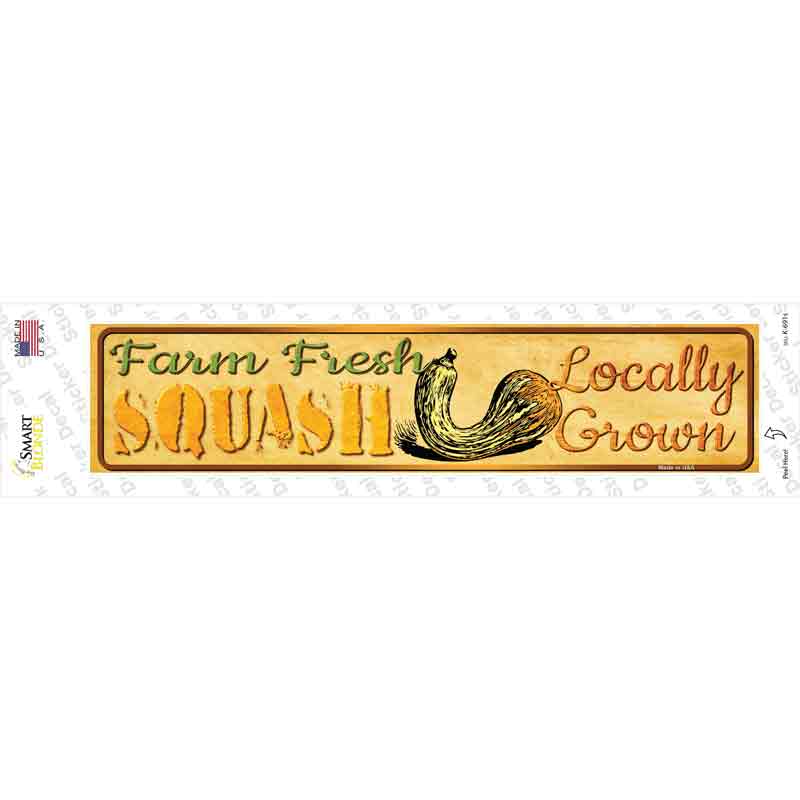 Farm Fresh Squash Novelty Narrow Sticker Decal