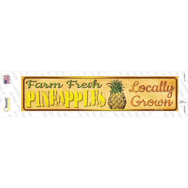 Farm Fresh Pineapples Novelty Narrow Sticker Decal
