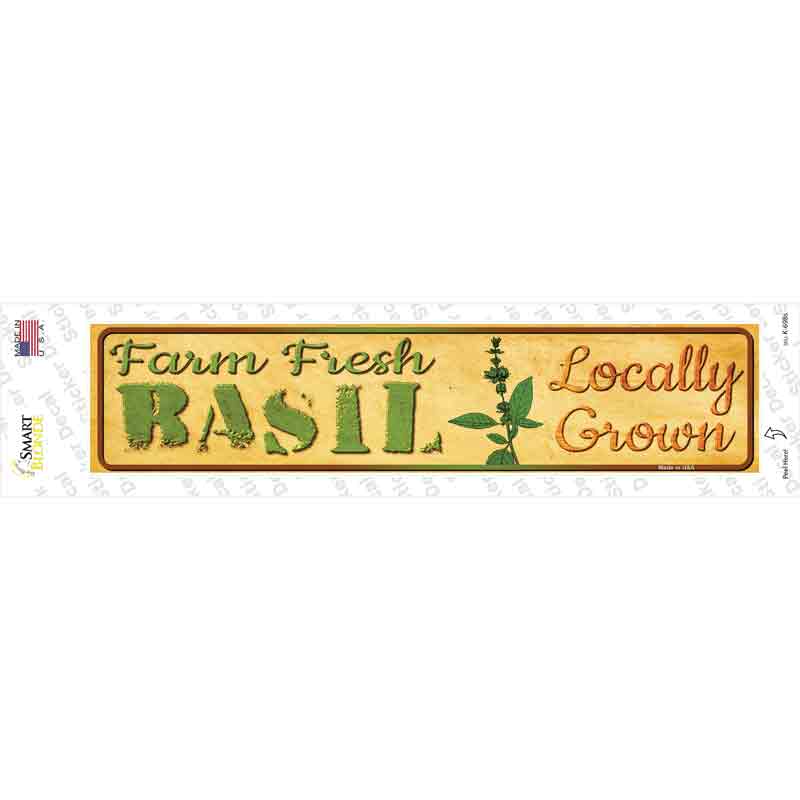 Farm Fresh Basil Novelty Narrow Sticker Decal
