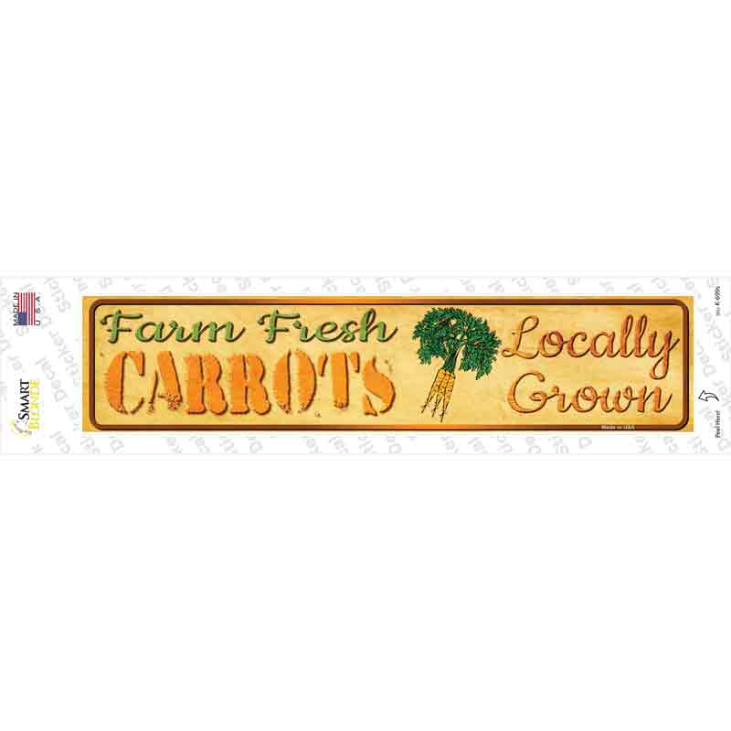 Farm Fresh Carrots Novelty Narrow Sticker Decal