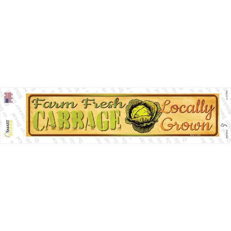 Farm Fresh Cabbage Novelty Narrow Sticker Decal