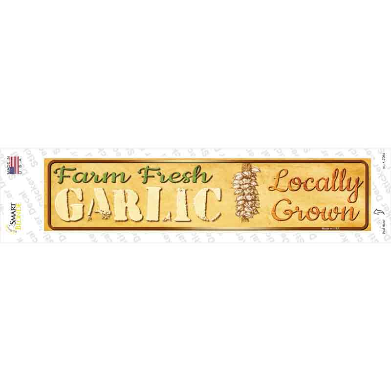 Farm Fresh Garlic Novelty Narrow Sticker Decal