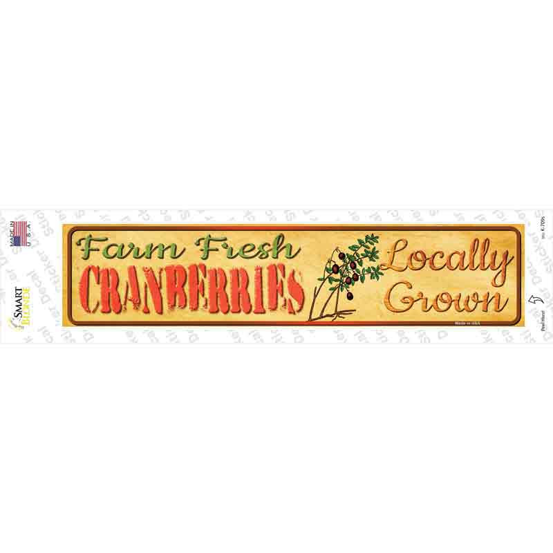 Farm Fresh Cranberries Novelty Narrow Sticker Decal