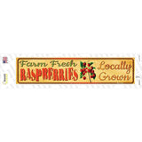 Farm Fresh Raspberries Novelty Narrow Sticker Decal
