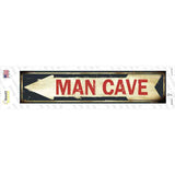 Man Cave Pointing Arrow Novelty Narrow Sticker Decal