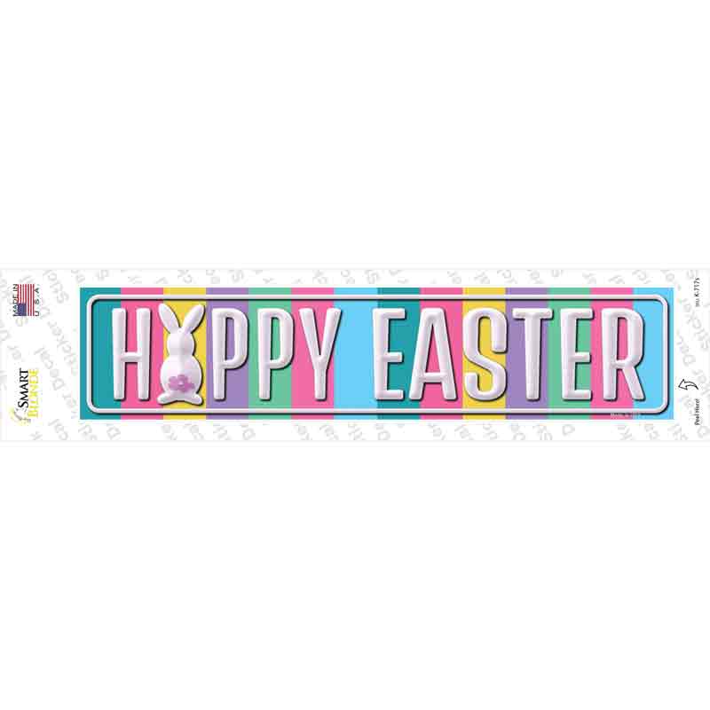 Happy Easter Colorful Novelty Narrow Sticker Decal