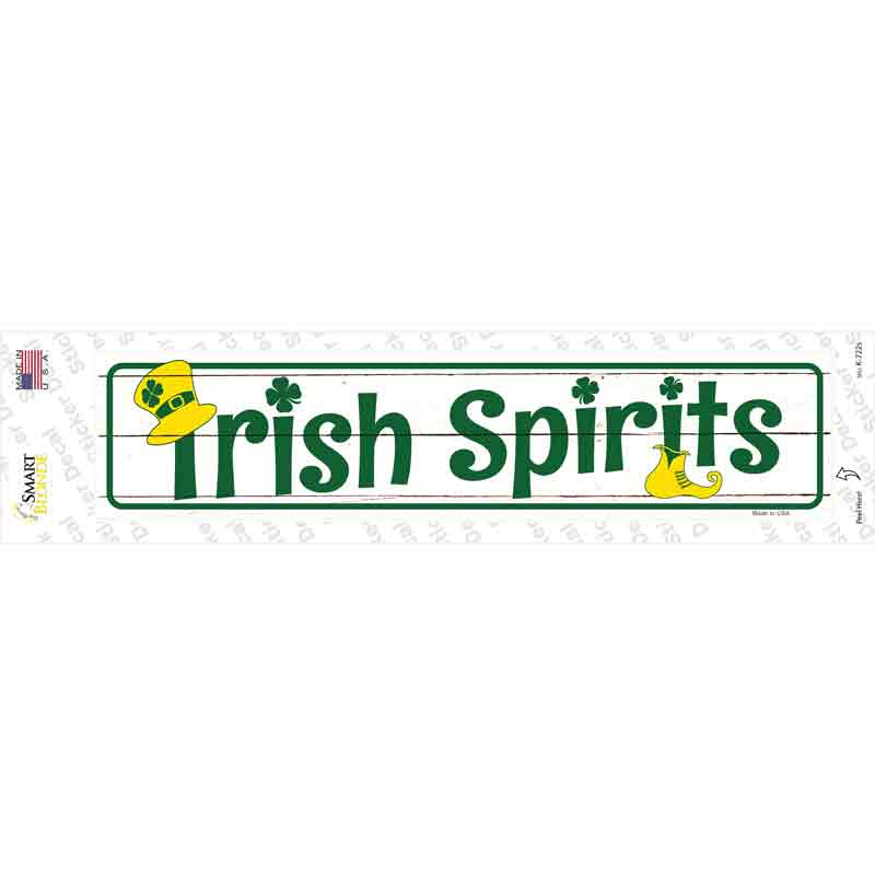 Irish Spirits Novelty Narrow Sticker Decal