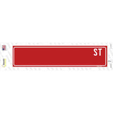 Red Street Blank Novelty Narrow Sticker Decal