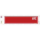 Red Avenue Blank Novelty Narrow Sticker Decal