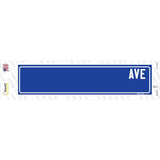 Blue Avenue Blank Novelty Narrow Sticker Decal