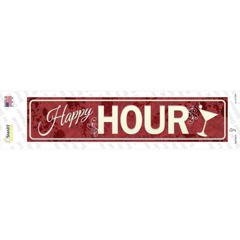 Happy Hour Novelty Narrow Sticker Decal
