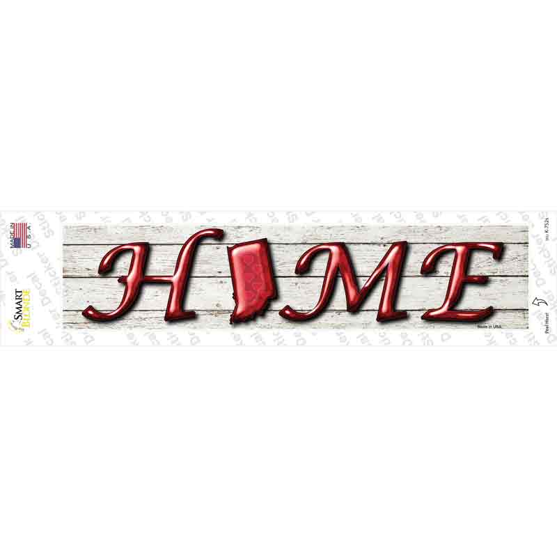Indiana Home Outline Novelty Narrow Sticker Decal