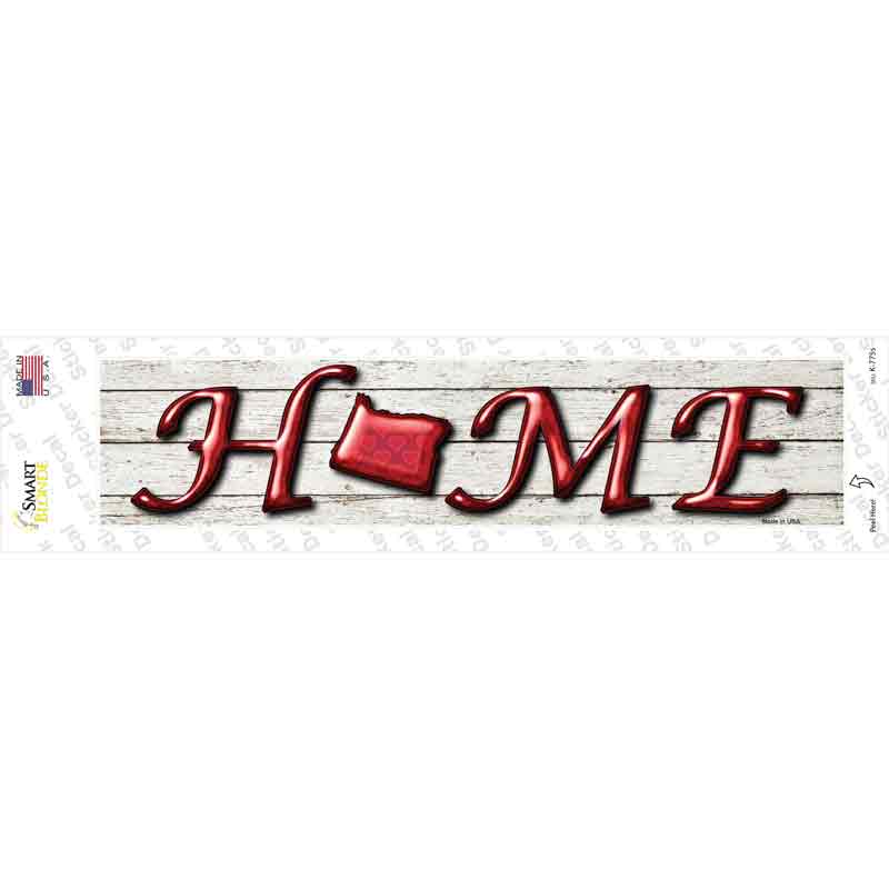Oregon Home Outline Novelty Narrow Sticker Decal