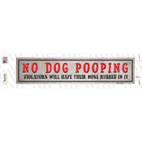 No Dog Pooping Novelty Narrow Sticker Decal