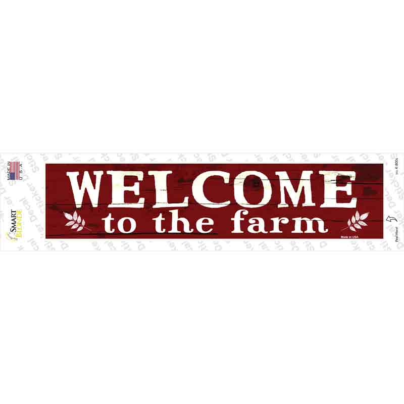 Welcome to the Farm Novelty Narrow Sticker Decal