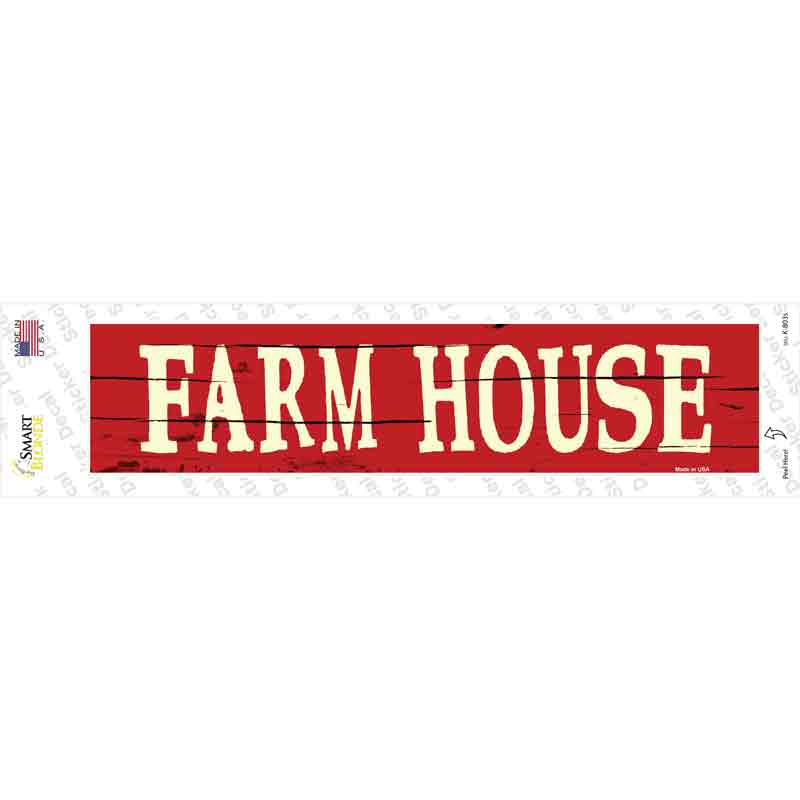 Farm House Novelty Narrow Sticker Decal