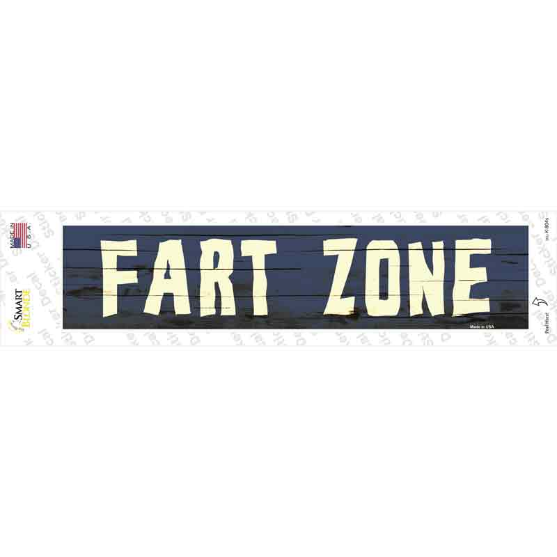 Fart Zone Novelty Narrow Sticker Decal