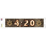 420 Bulb Lettering Novelty Narrow Sticker Decal