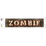 Zombie Bulb Lettering Novelty Narrow Sticker Decal