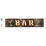 Bar Cocktails Bulb Lettering Novelty Narrow Sticker Decal
