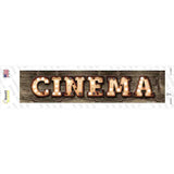 Cinema Bulb Lettering Novelty Narrow Sticker Decal