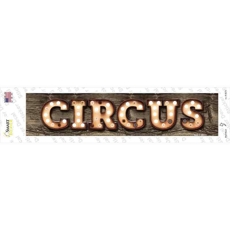 Circus Bulb Lettering Novelty Narrow Sticker Decal